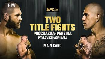 Opening Odds for UFC 295: Prochazka vs. Pereira