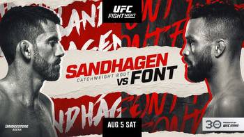 Opening Odds for UFC Nashville: Sandhagen vs. Font