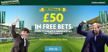 Paddy Power Cheltenham Offer: £50 Cheltenham Festival Free Bet