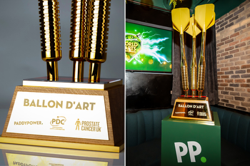 Paddy Power reveal striking new 'Ballon d'Art World Darts Championship trophy as part of BIG 180 charity campaign