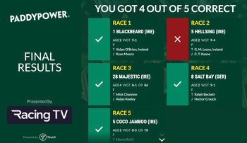 Paddy's Pick 5: Check out our tips for Saturday's £100,000 jackpot