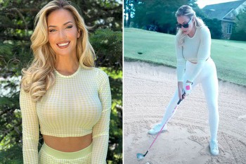 Paige Spiranac looks sizzling in see-through outfit on golf course as influencer gasps 'there's our girl'