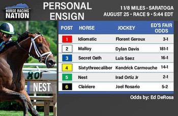 Personal Ensign fair odds: Nest is best but is likely to be overbet