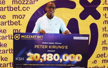 Peter Kirung'e is the latest millionaire in town after winning Sh20m courtesy of Mozzart Bet's Live Casino
