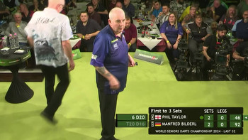 Phil 'The Power' Taylor humbled by little-known rival as legend crashes out of Senior Darts Championship