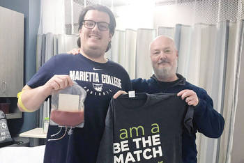 Play of a Lifetime: Marietta College football player travels to Texas to donate stem cells to ailing woman