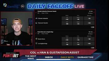 PointsBet Daily Bets: Avalanche/Canucks Puckline & Erik Gustafsson assist prop