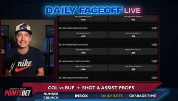 PointsBet Daily Bets: Avalanche/Sabres Puckline & Dawson Mercer assist prop