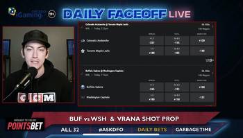 PointsBet Daily Bets: Buffalo Sabres/Washington Capitals & Jakub Vrana shot prop