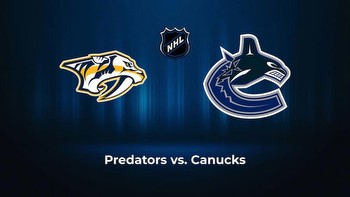 Predators vs. Canucks: Odds, total, moneyline