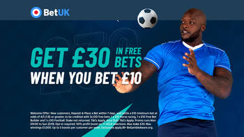 Premier League: Bet £10 and get £30 in free bets with BetUK