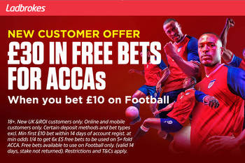 Premier League: Claim £30 in free football accas when you bet £10 with Ladbrokes