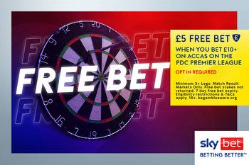 Premier League Darts offer: Bet £10 on accas and get £5 free bet with Sky Bet