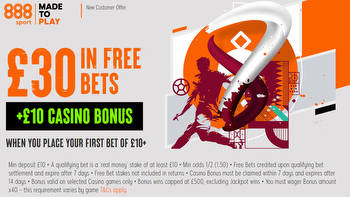 Premier League: Get £40 in free bets and bonuses when staking £10 with 888Sport