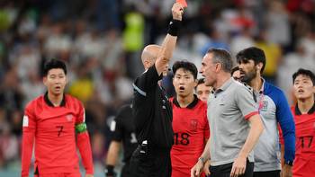 Premier League ref Anthony Taylor SENDS OFF South Korea manager after full-time as World Cup thriller turns sour