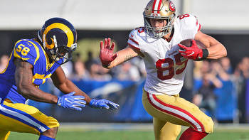Rams vs. 49ers player props, odds, bets, Monday Night Football picks: George Kittle over 43.5 yards