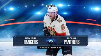 Rangers vs Panthers Prediction, Preview, Odds and Picks, Mar 25