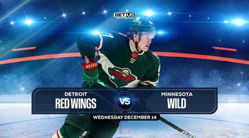 Red Wings vs Wild Prediction, Preview, Odds and Picks, Dec. 14