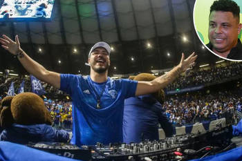 Ronaldo’s son Ronald, 22, steals show with DJ set in front of 60,000 fans as Brazilian side Cruzeiro win promotion