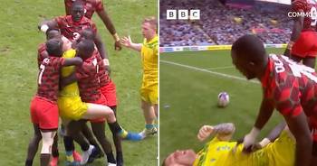Rugby player carried and thrown over sideline like ‘sack of spuds’ in Commonwealth Games