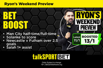 Ryon's Premier League acca boosted to 13/1 on talkSPORT BET