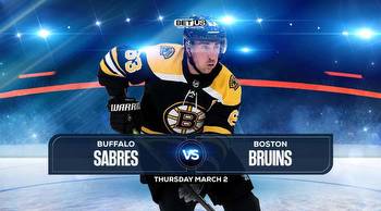 Sabres vs Bruins Prediction, Preview, Odds and Picks, Mar. 02