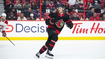 Senators' Shane Pinto practicing after 41-game gambling ban