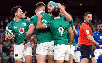 Six Nations: Ireland ease to victory over 13-man Italy