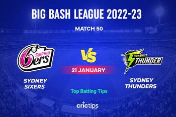 SIX vs THU Betting Tips & Who Will Win This Match Of The Big Bash League 2022-23