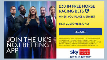 Sky Bet bonus: Get £30 in free bets for the horse racing today