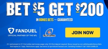 Sports betting Vermont: Bet $5 and get $200 with FanDuel