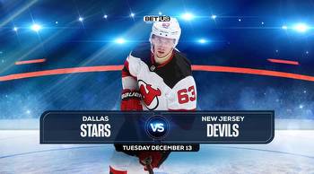 Stars vs Devils Prediction, Odds and Picks Dec 13