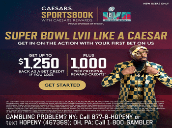 Super Bowl Special Bonus: Get up to $1250 Bet Credits and 1000 Tier and Rewards Credits