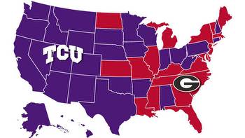 TCU-Georgia: Map shows who fans are cheering for