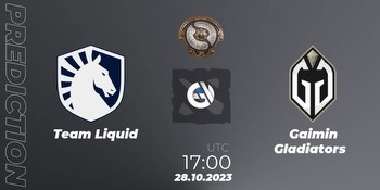 Team Liquid vs Gaimin Gladiators: Betting TIp, Match Prediction. 28.10.23. Dota 2, The International 2023