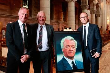 ‘Thanks to Billy, we’ll always have Valencia’: Tributes paid to NI football legend Bingham during memorial service