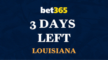 The $365 Louisiana bet365 bonus code will expire in three days (Dec. 12)