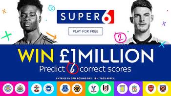 The Million is BACK! Play Super 6 for free on Boxing Day!