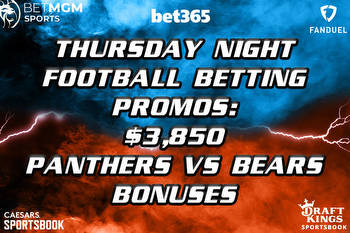 Thursday Night Football Betting Promos: Grab $3,850 Panthers-Bears Bonuses