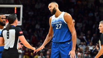 Timberwolves' Rudy Gobert makes 'money sign' at official and implies betting in NBA is a problem