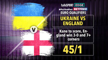 Ukraine vs England 45/1 #PYP: Kane to score, England win 3-0 and 7+ corners