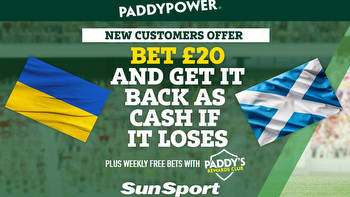 Ukraine vs Scotland bonus: Get money back as CASH if you lose, plus 159/1 tips, preview and prediction