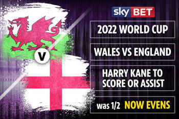 Wales v England: Get Kane to score or assist at EVENS with Sky Bet