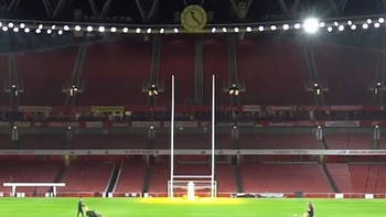 Watch as Arsenal's Emirates Stadium is dramatically transformed for England's Rugby League World Cup semi vs Samoa