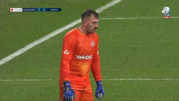 Watch ex-Arsenal goalkeeper Emiliano Viviano shudder in freezing cold as he concedes FOUR times in nine-goal thriller