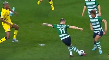 Watch outrageous Rabona goal by Nuno Santos spurs Sporting Lisbon to victory in Portuguese Primeira Liga