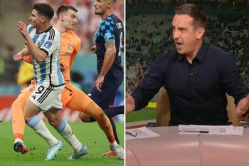 Watch Roy Keane, Gary Neville and Ian Wright row on live TV with former ref over penalty given to Argentina vs Croatia