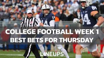 Week 1 College Football Thursday Best Bets: Big 10 Clash & More