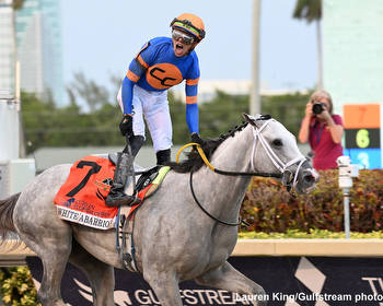 White Abarrio Turns Back Strong Challenge For Florida Derby Victory