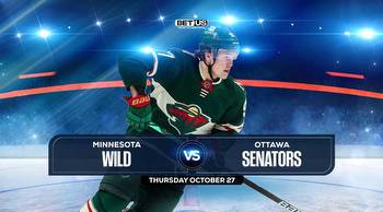 Wild vs Senators Oct. 27 Prediction, Preview, Odds & Picks